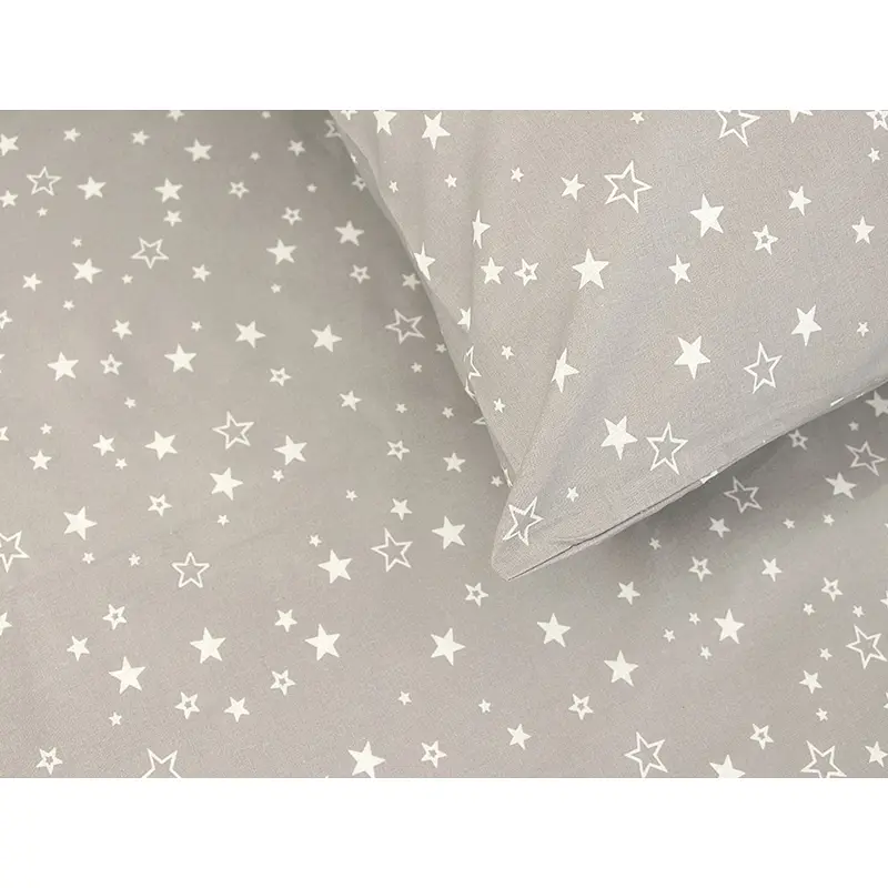 Набір Руно простирадло Star + наволочка, 145х215 см, 50х70 см, бязь набивна, блакитний (12.114_star) - фото 3