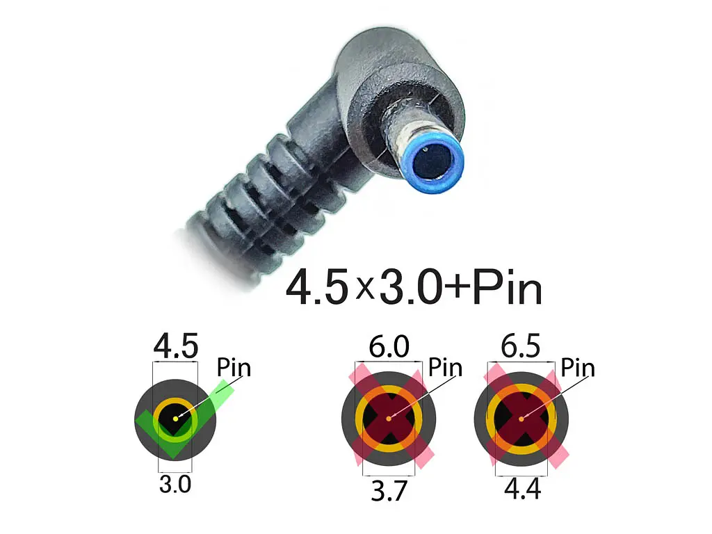 Блок живлення для HP Pavilion 11-h013dx, 11t-h000, 13-p110nr, 13-p120nr, 13-p111nr (19.5V 2.31A 45W (4.5x3.0+Pin Blue)) High - фото 2