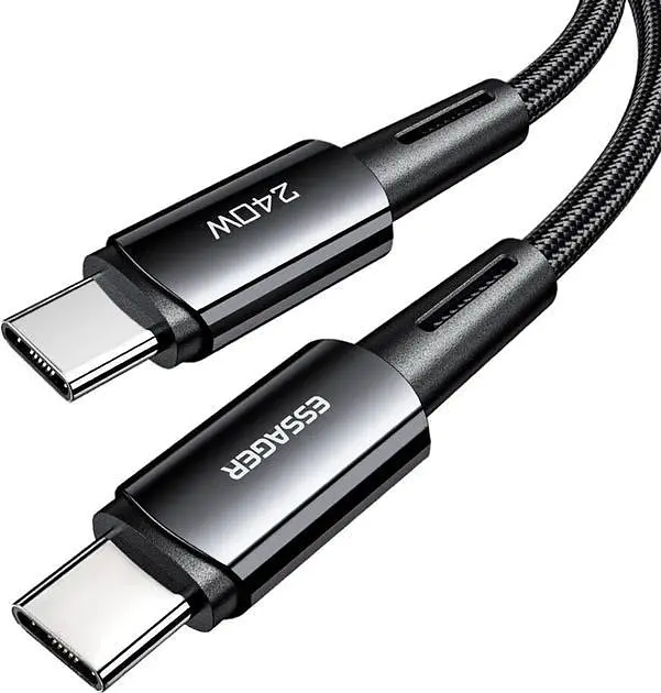 Кабель Essager Sunset Type C to Type C 240W Data cable 2 м Dark Grey (EXCTT3-CGA0G-P) - фото 2