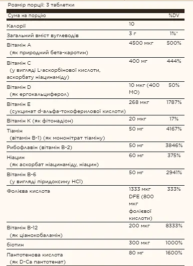 Жіночі мультивітаміни, Female Multiple - 120 tabs - фото 2