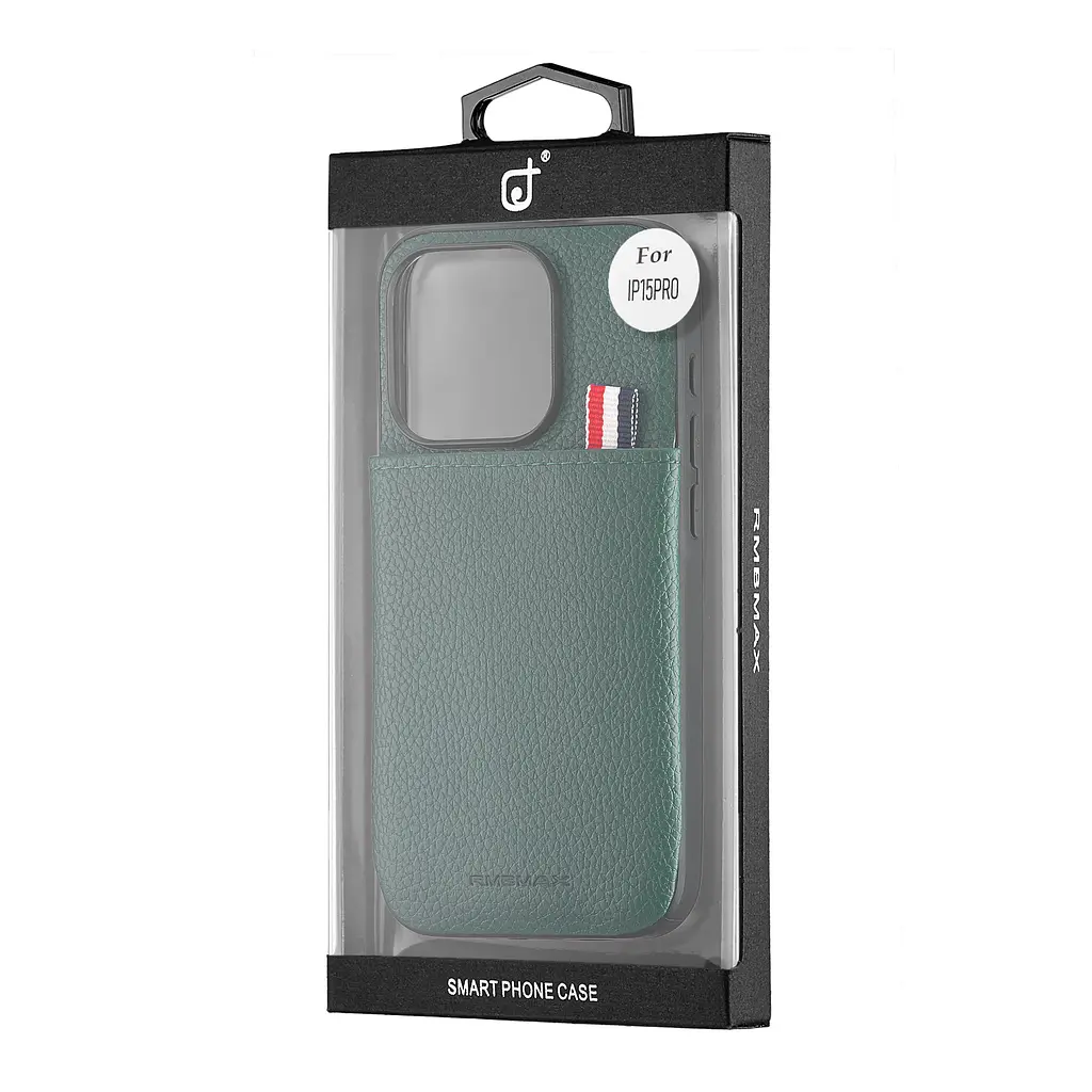Чохол Jinduka Leather Pocket iPhone 15 Pro Green - фото 2