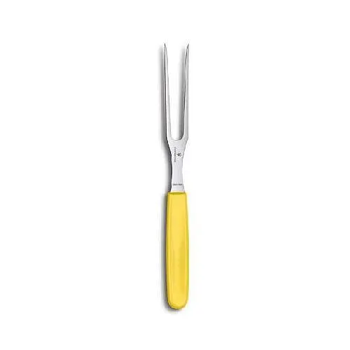 Кухонна виделка Victorinox Carving Flat 15см з жовт. ручкою - фото 2