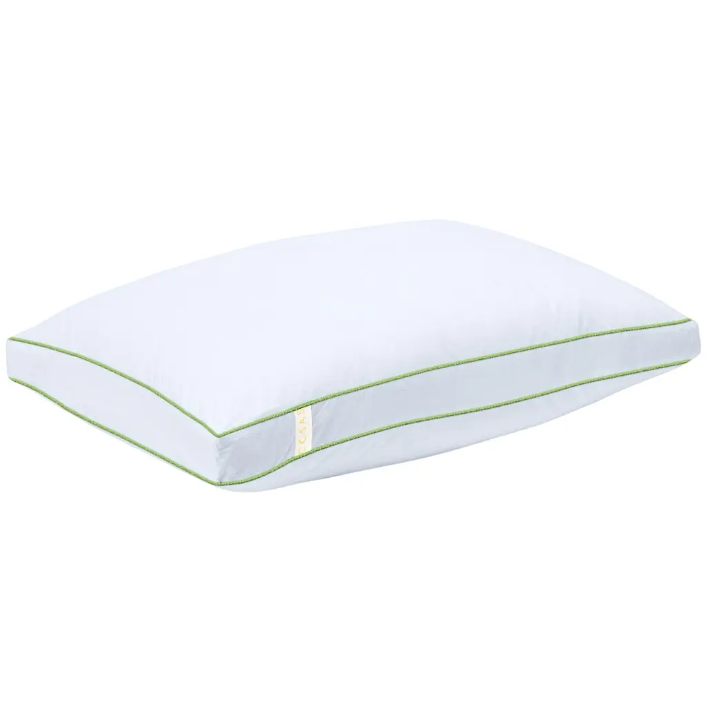 Подушка пух Cosas Feather антиалергенна 50x70 см 2 шт. білий (Set_2PillowFluff_BKGreen_50x70) - фото 3