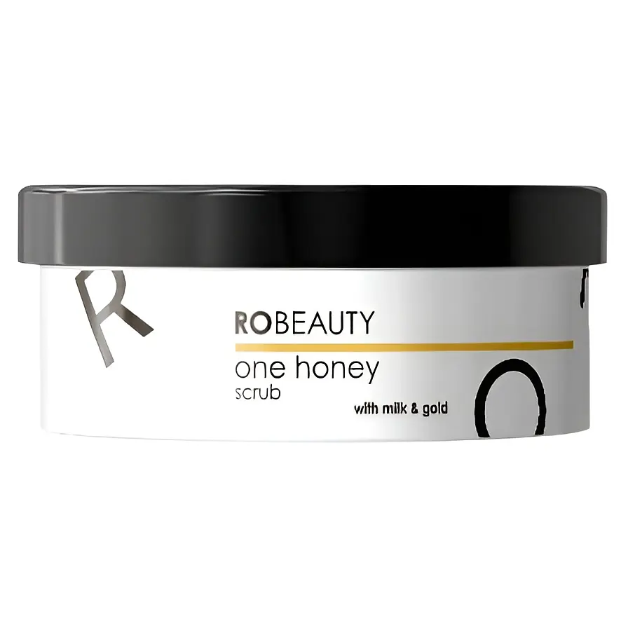 Медовий скраб для тіла з золотою сяючою пудрою OneHoney RoBeauty 250 мл