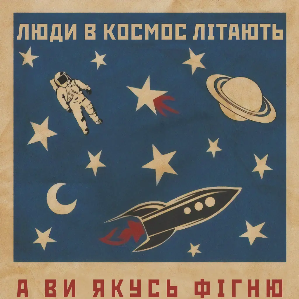 Інтер'єрна картина Люди в космос літають, а ви…, гумористичний постер, мотивація, 60×43 см (id4354) - фото 4