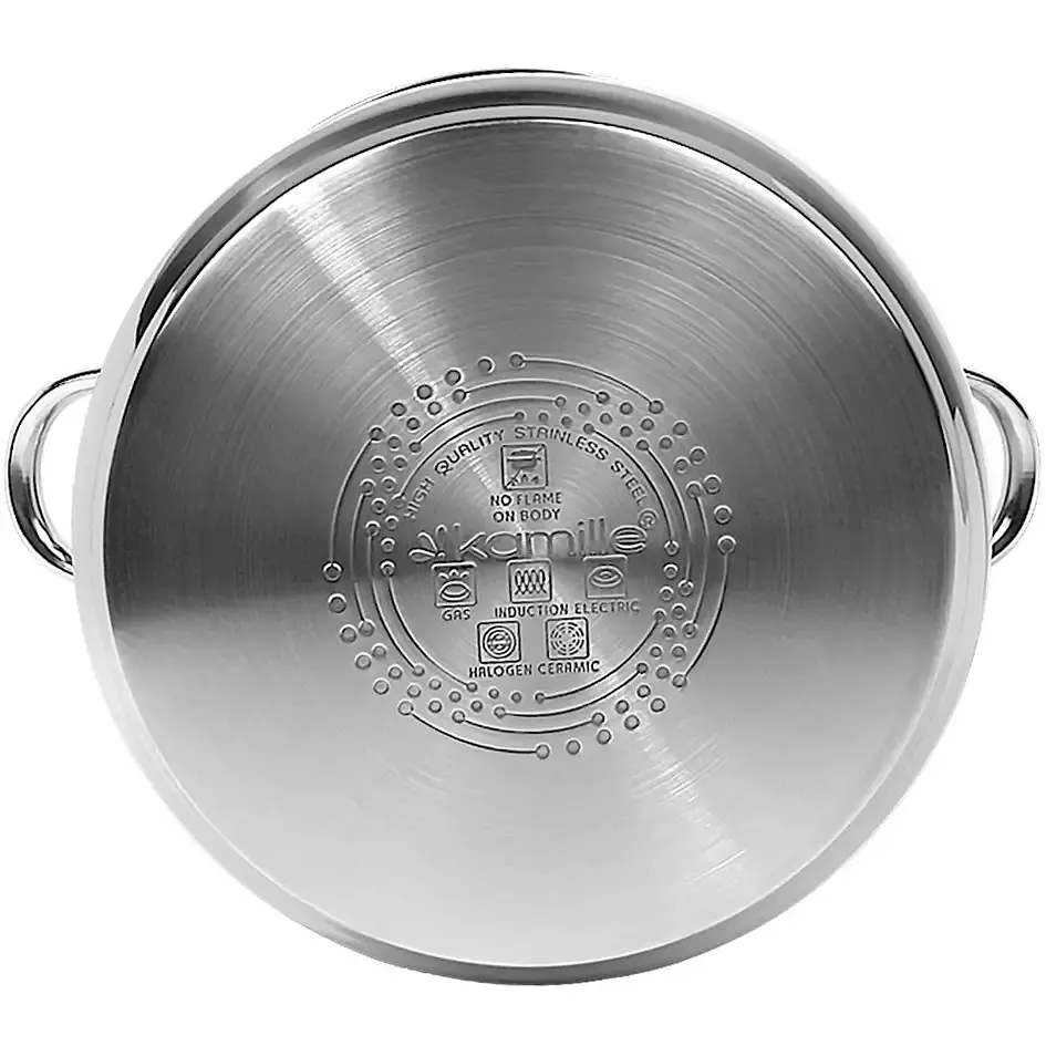 Каструля з кришкою Kamille KM-5404 10.5 л 26 см срібляста - фото 5