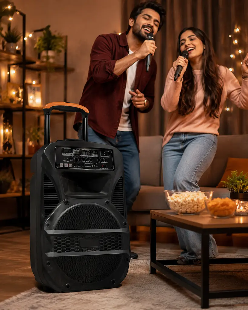 Портативна колонка BT 115 / Портативна колонка Su-Kam BT115D / Bluetooth, USB, FM акустична система караоке-система - фото 4