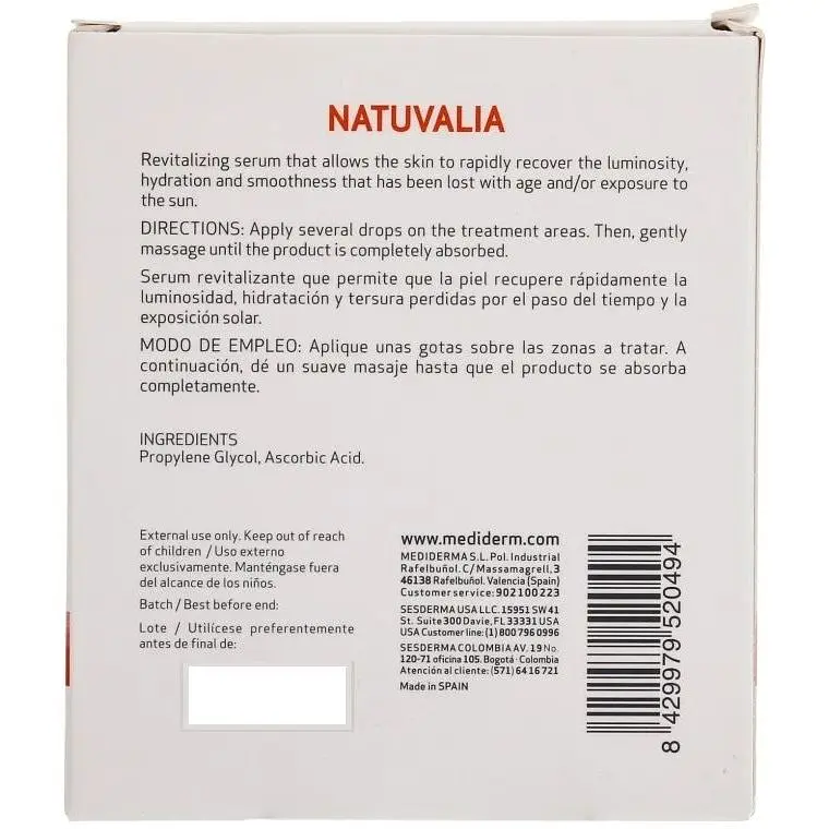 Сыворотка Sesderma Natuvalia внутреннее свечение 5 шт x 2 мл - фото 2