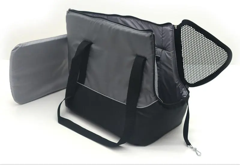 Сумка-переноска для котів та собак Zoo-hunt Вояж №0 23х35х31 см сіра - фото 4