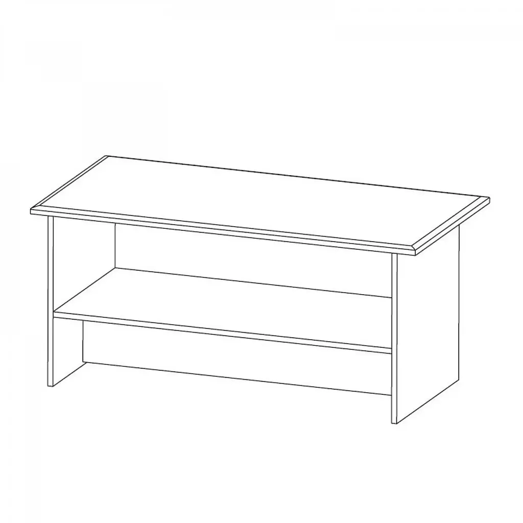 Стол журнальный Gerbor Вушер LAW 120 Нимфея альба / Белый глянец (GRB-1267) - фото 2