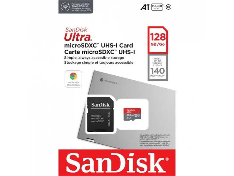 Карта пам'яті SanDisk Ultra microSDXC UHS-I U1 A1 Class 10 128 GB (SDSQUAB-128G-GN6MA) - фото 4
