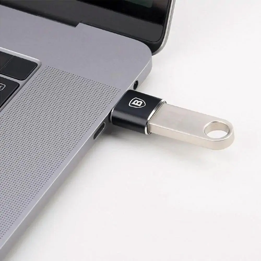 Перехідник Baseus USB Female to USB-C Male Black (CATOTG-01) [80567] - фото 3
