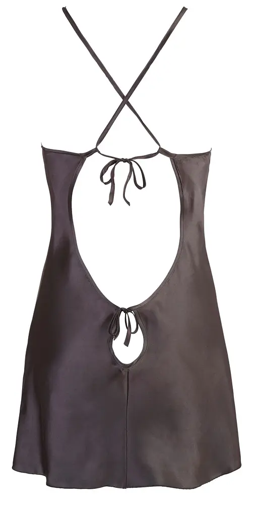 Сорочка Cottelli Collection Lingerie Satin Chemise M чорний - фото 5