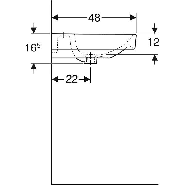 Раковина Geberit Smyle Square 120x48 500.223.01.1, Білий - фото 2