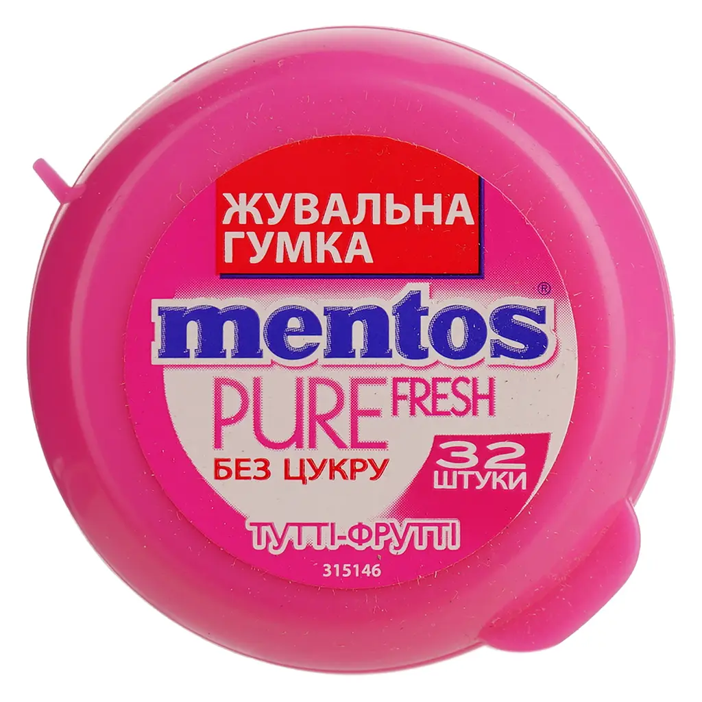 Жевательная резинка Mentos Pure Fresh Тутти-Фрутти, с экстрактом зеленого чая, 56 г - фото 3