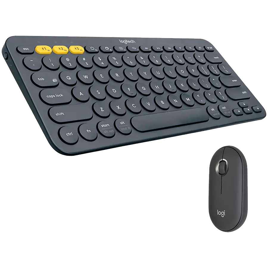 Комплект: клавіатура та миша Logitech Pebble 2 Combo Graphite Wireless (920-012239)