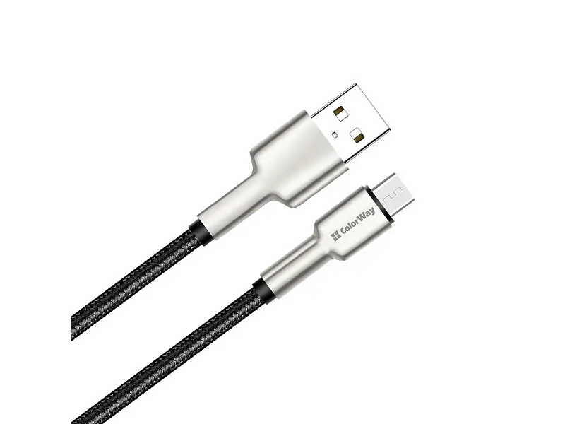Кабель ColorWay USB - MicroUSB 1m Black (CW-CBUM046-BK) - фото 7