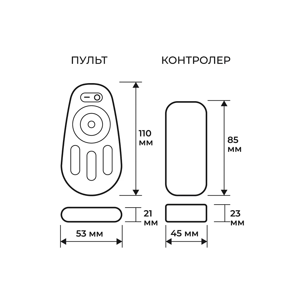 Контролер RGB для світлодіодної стрічки Eurolamp 144W(12V) 288W(24V) 4A/канал (CNTR/RGB(12-24V)) - фото 3