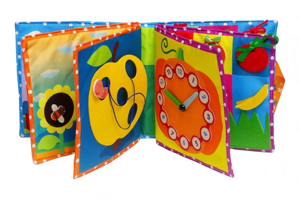 Текстильна розвиваюча книга для малюків Сонечко Bambini 22х22х6 см det0007101 - фото 2