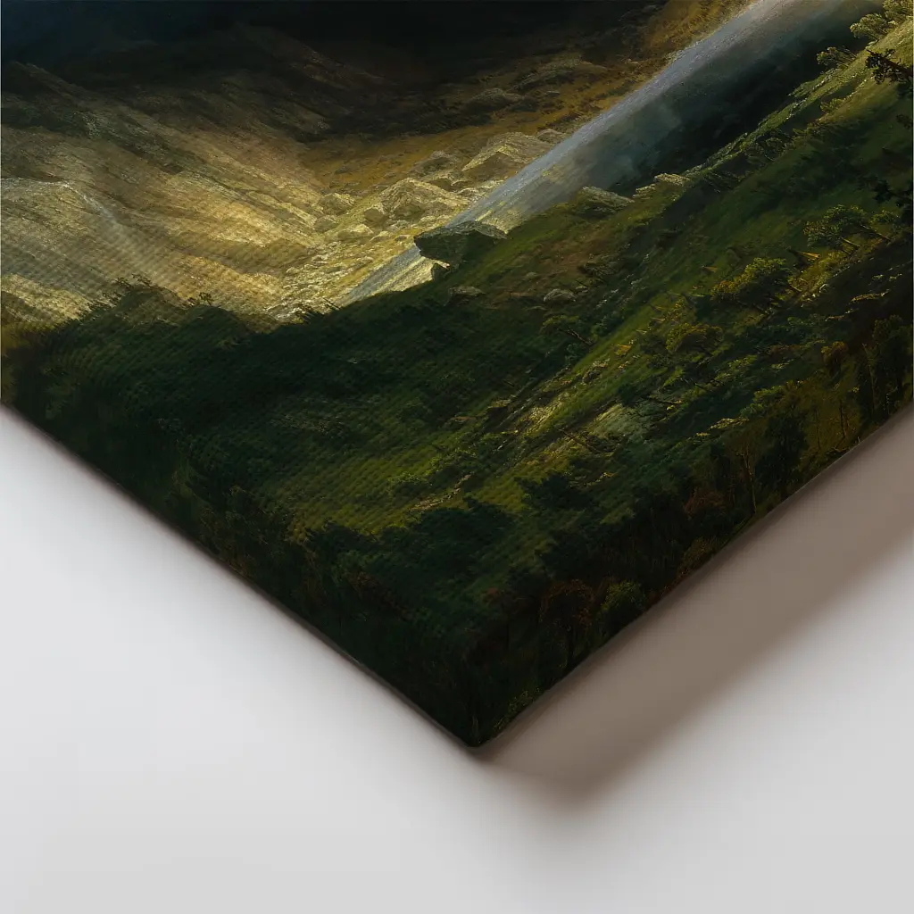 Інтер'єрна картина Шторм у Скелястих горах, Альберт Бірштадт, Albert Bierstadt, репродукція картини, 60×90 см (id7006) - фото 4