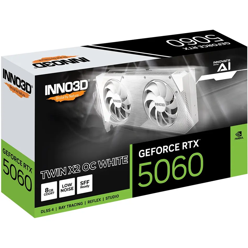 GeForce RTX5060 Inno3D TWIN X2 OC БІЛИЙ, 8GB GDDR7, 128bit, PCI Express 5.0 - фото 2