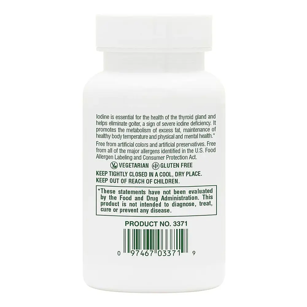 Йод Natures Plus Potassium Iodide 150 mcg, 100 таблеток для поддержания щитовидной железы - фото 3