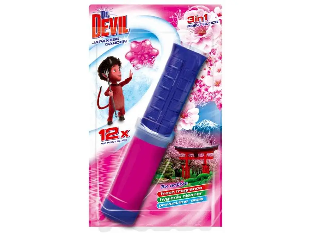 Блок для туалетів Dr.DEVIL Точковий 1шт 3in1 Японський сад