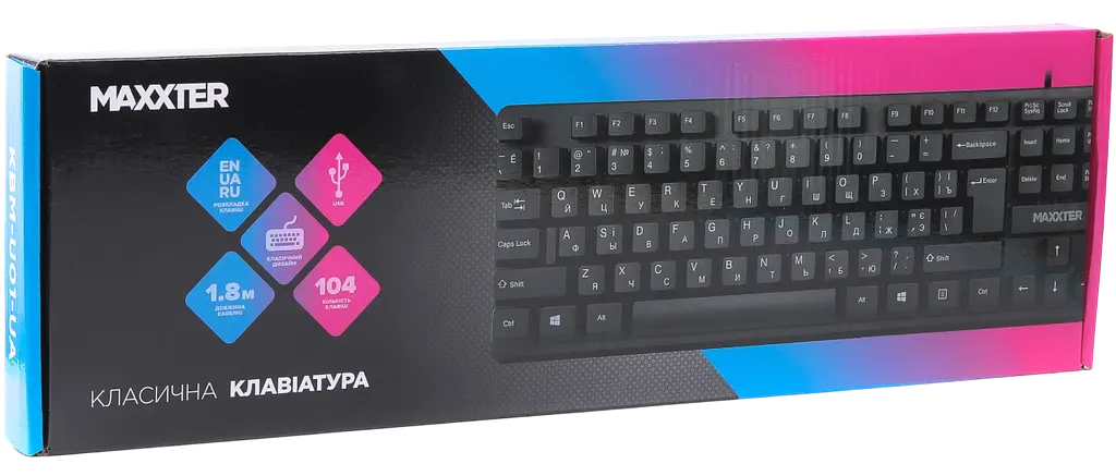 Клавіатура Maxxter KBM-U01-UA Black - фото 2