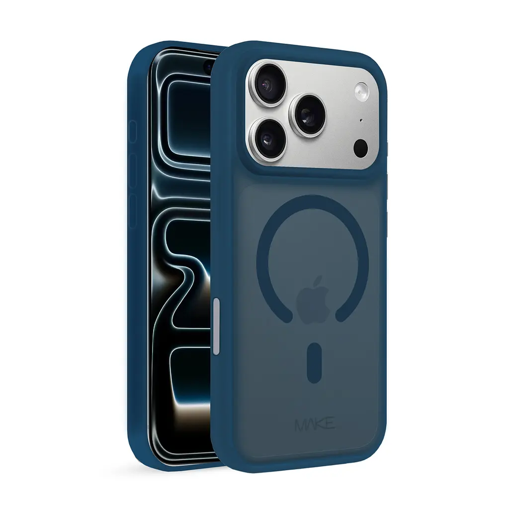 Чохол MAKE Apple iPhone 17 Pro Max Silicone Aura Magnet Dark Blue - фото 2