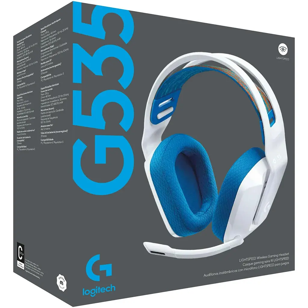 Ігрові навушники Logitech G535 Lightspeed Wireless White [981-001029] [113452] - фото 5
