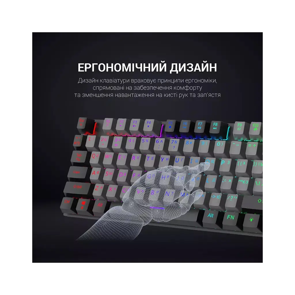 Клавіатура GamePro MK100B Blue Switch LED USB Black (MK100B) - фото 10