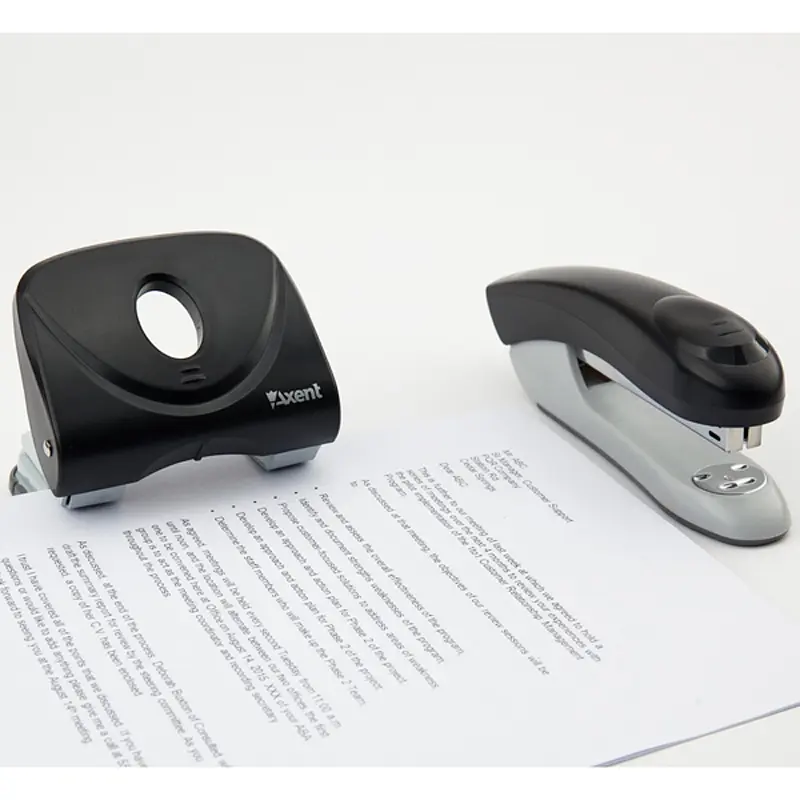Діркопробивач для паперу Axent Welle-2 з пластиковим верхом 20 аркушів чорний (3820-01-A) - фото 5