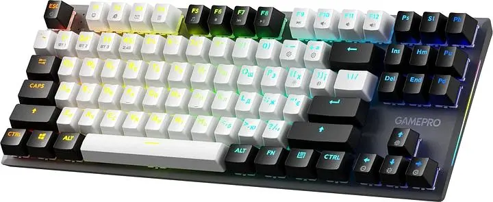Клавіатура бездротова GamePro Genesis Joker Pro 87% Wireless/Bluetooth/USB Gray (MK124G Pro) - фото 3