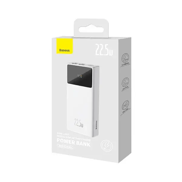Зарядная батарея Baseus Star-Lord Digital Display 20000mAh Fast Charge 22.5W PPXJ080002 (Белый) - фото 6