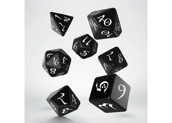 Набор кубиков Classic RPG Black & white Dice Set , 7 шт. (SCLE01) - фото 2