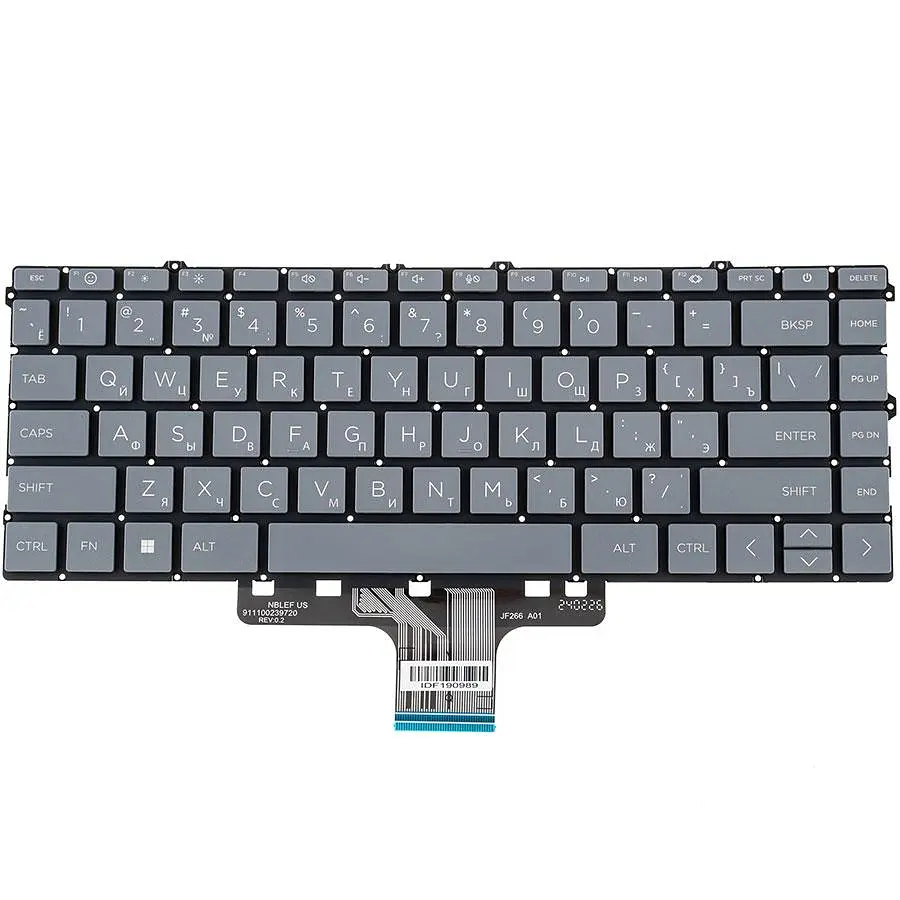 Клавіатура для ноутбука HP (240 G10) rus сірий без кадру