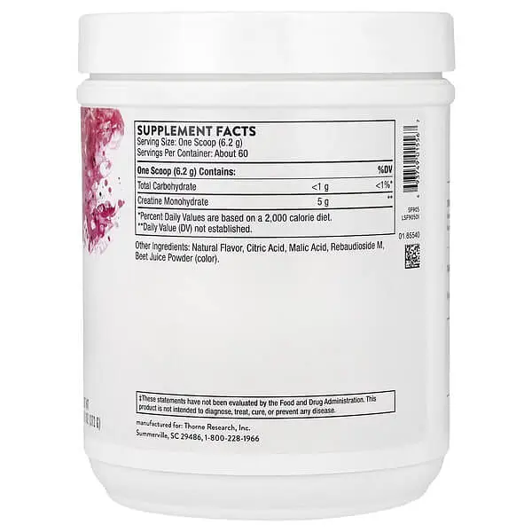 Моногідрат Creatine Strawberry 372 грам Thorne vit0005353 - фото 2