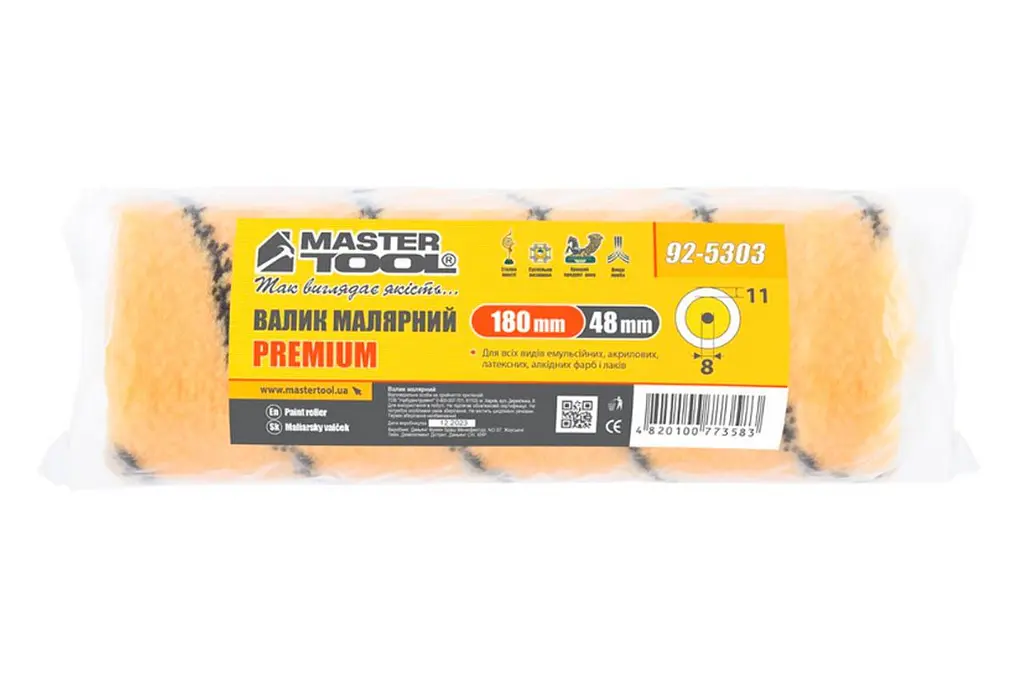 Малярний валик преміум Mastertool 8 х 48 х 180 мм - фото 3