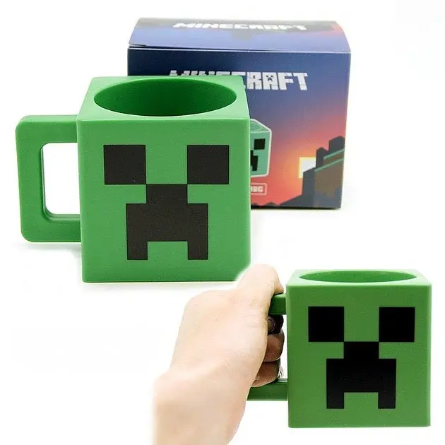 Чашка майнкрафт Кріпер кухоль minecraft creeper, зелений - фото 5