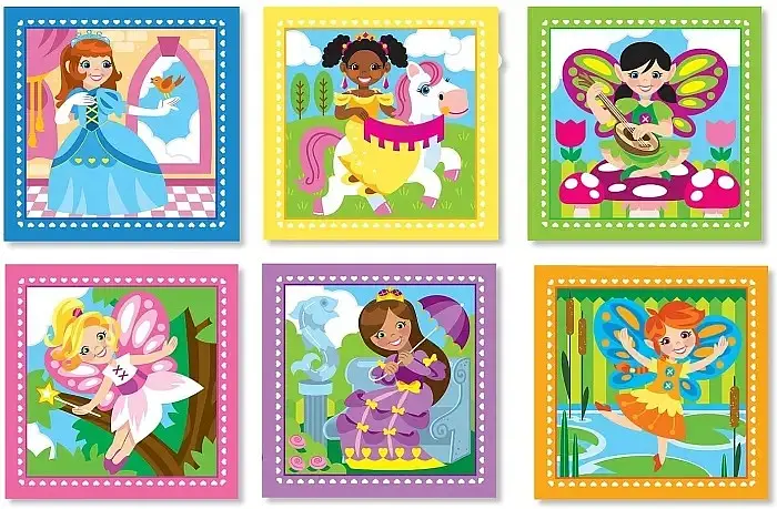 Дерев'яні кубики на платформі Melissa&Doug Принцеси і феї (MD19040) - фото 2
