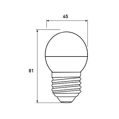 Лампочка Eurolamp LED ECO серия "P" G45 7W 630Lm E27 3000K (LED-G45-07273(P)) - фото 3