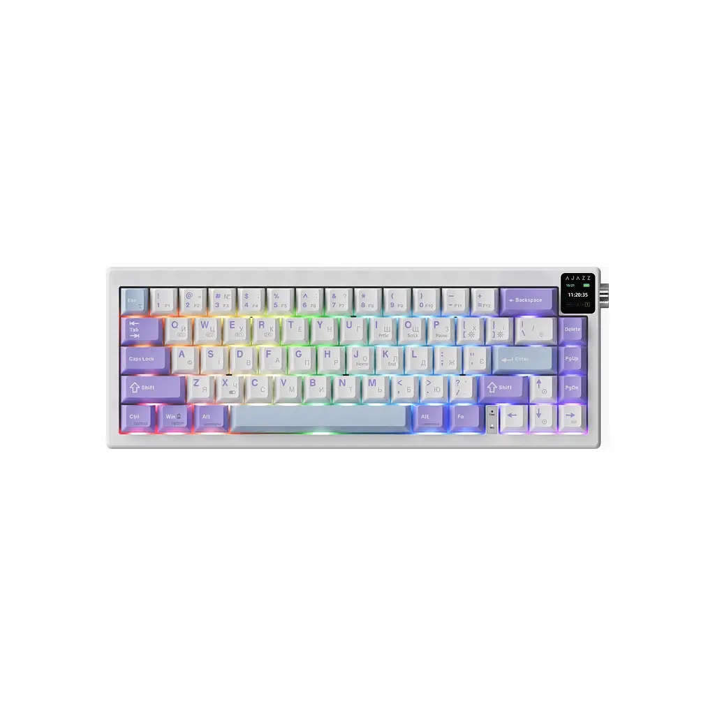 Клавіатура Ajazz AK650 Flying Fish Switch Purple RGB USB/Wireless/Bluetooth UA Purple (AK650-FF-PWB) - фото 2