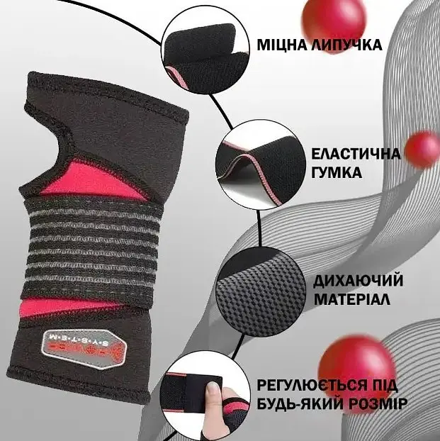 Бандаж на зап'ястя Power System PS-6010 NEO Wrist Support Black L/XL (1 шт) (6010BK-5) - фото 4