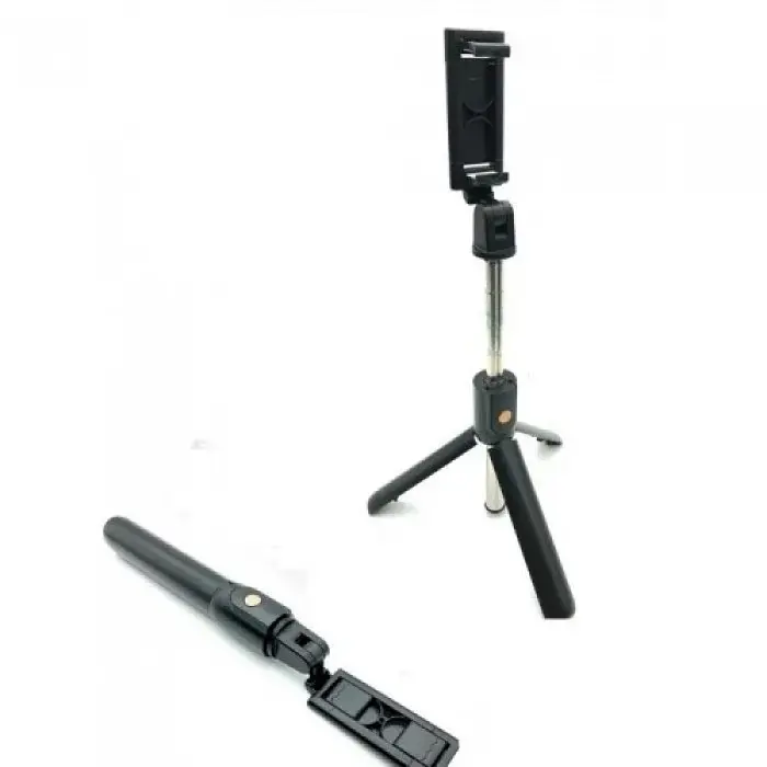 Селфі палиця штатив тринога для телефона Bluetooth з пультом Selfie Stick K07 Чорний - фото 4