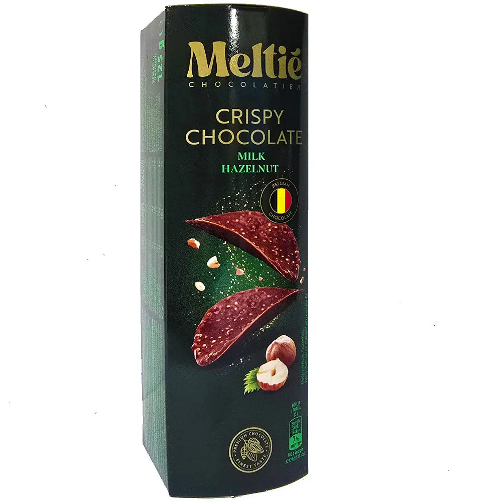 Чипси шоколадні Meltie Crispy Chocolate Milk Hezelnut 125 г