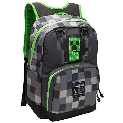 Рюкзак Minecraft Creeper gray Майнкрафт Кріпер сірий RC01