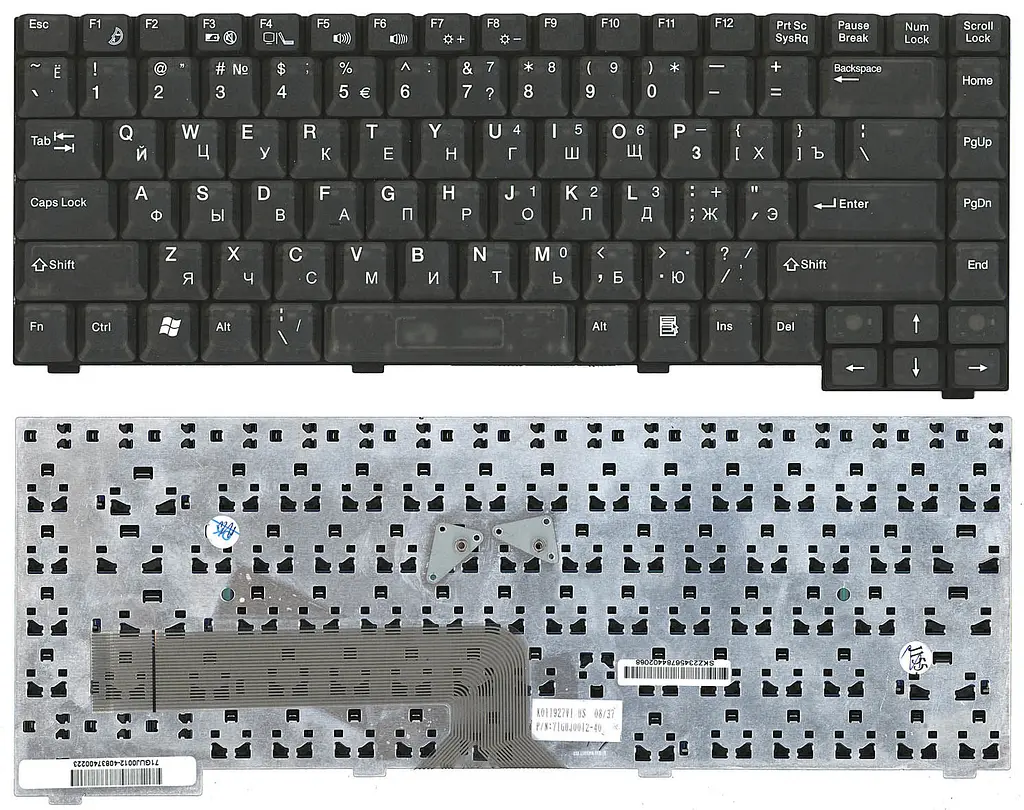 Клавіатура для ноутбука Fujitsu Amilo M1437, M1439, D7850 Black, RU - фото 3
