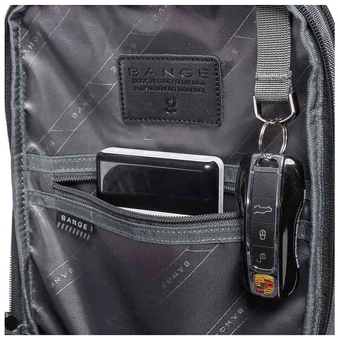 Однолямковий рюкзак через плече Bange BG-7086 9л Сумка-слінг з USB-роз'ємом Black (19380) - фото 5