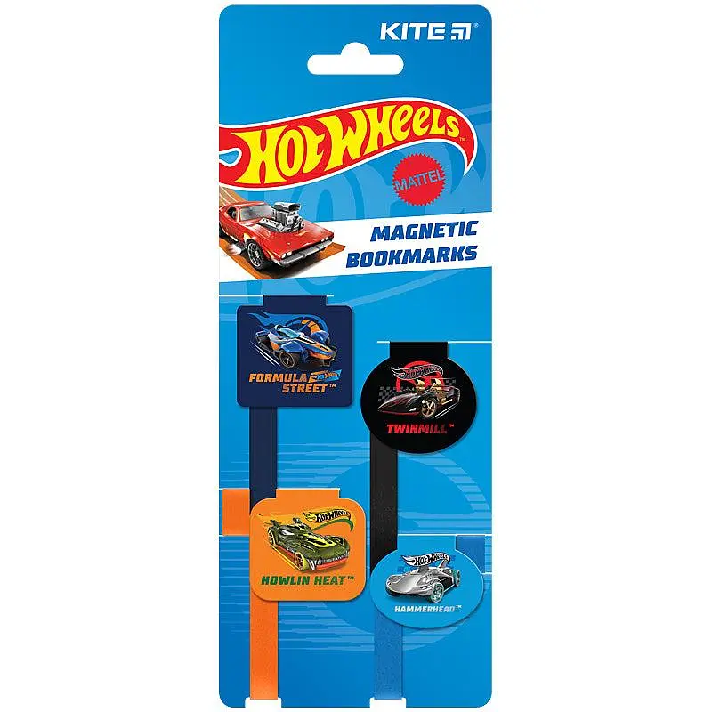 Магнітна закладка-лясе, 4 шт в наборі Hot Wheels HW24-497 Kite
