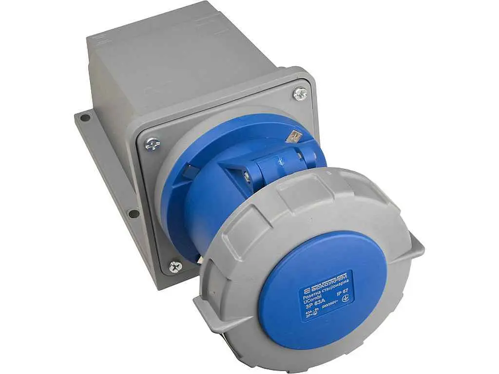 Розетка стаціонарна АСКО серії UСombi 3P 63A IP 67 - фото 2